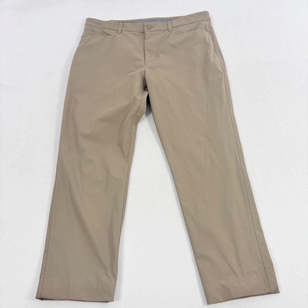 FLX Wood Bridge Tech Pants Mens 36x28 Khaki Tan Recycled Performance Chino